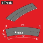Hacker-Model MC24430B - H0 - Gleisbettungselemente für Märklin C, R4 = 579,3 mm 30° (12 Stück)
